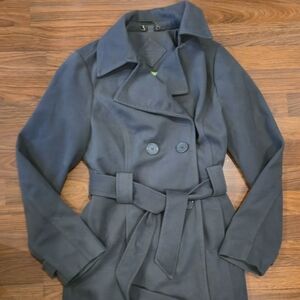 Jou Jou Women's Grey Trench Coat